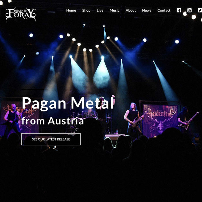 Heathen Foray website design